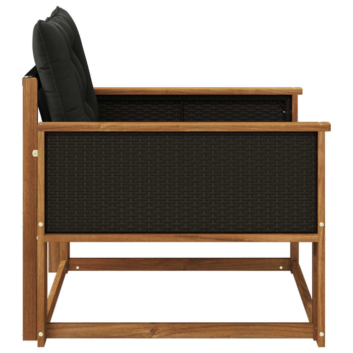 Set de canapele de exterior Lemn solid de Acacia și Textilene - WALTI WALTI