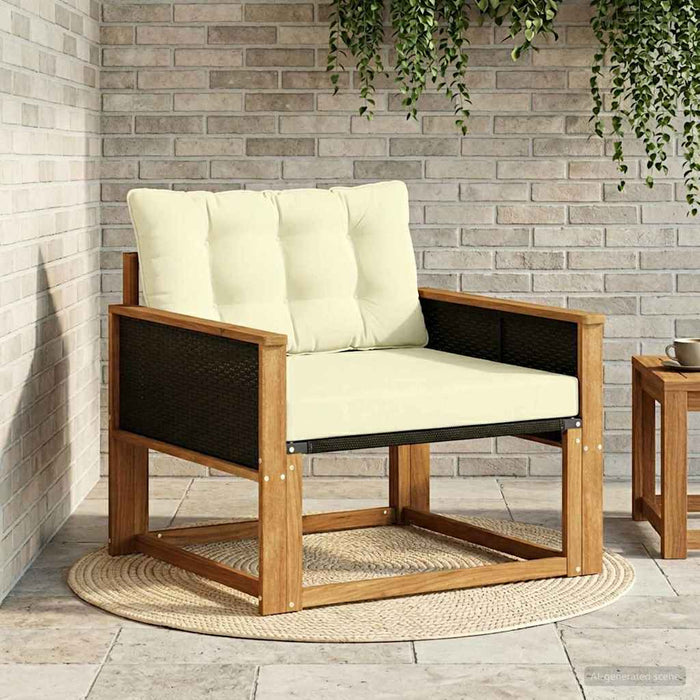 Set de canapele de exterior Lemn solid de Acacia și Textilene - WALTI WALTI
