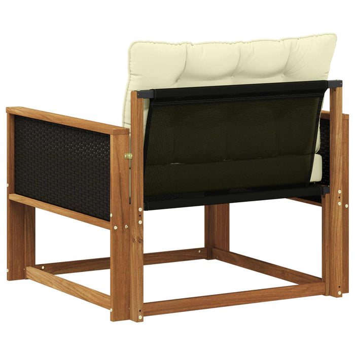 Set de canapele de exterior Lemn solid de Acacia și Textilene - WALTI WALTI