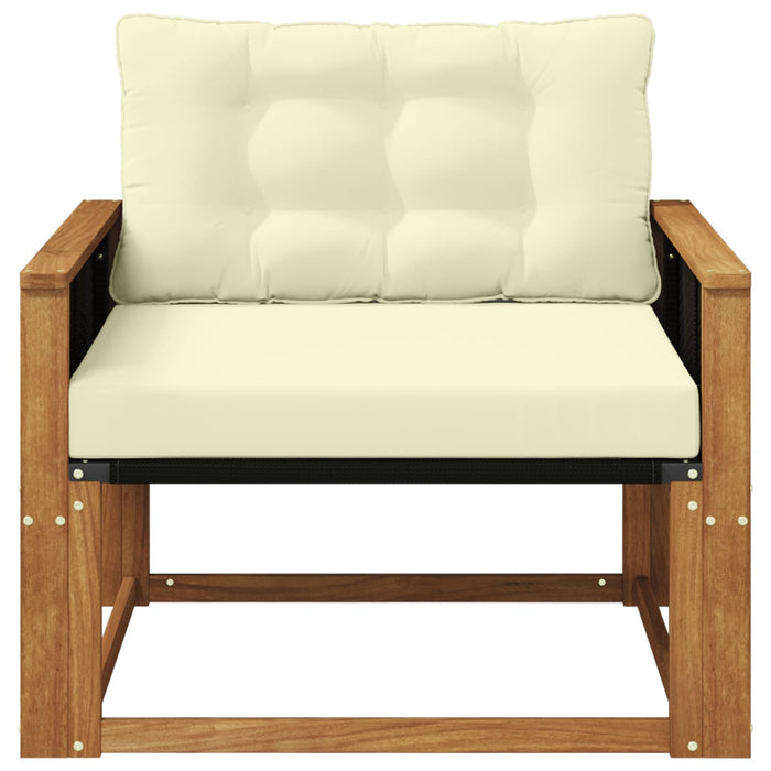 Set de canapele de exterior Lemn solid de Acacia și Textilene - WALTI WALTI