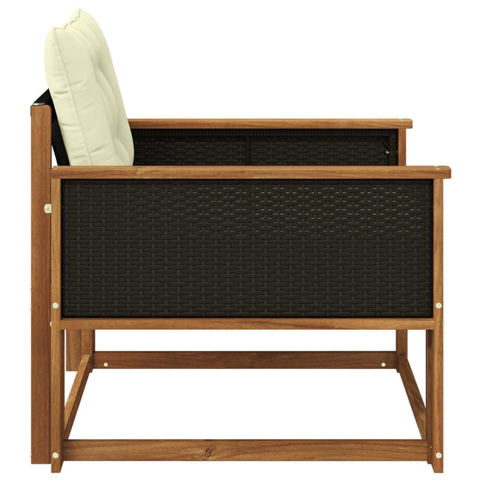 Set de canapele de exterior Lemn solid de Acacia și Textilene - WALTI WALTI