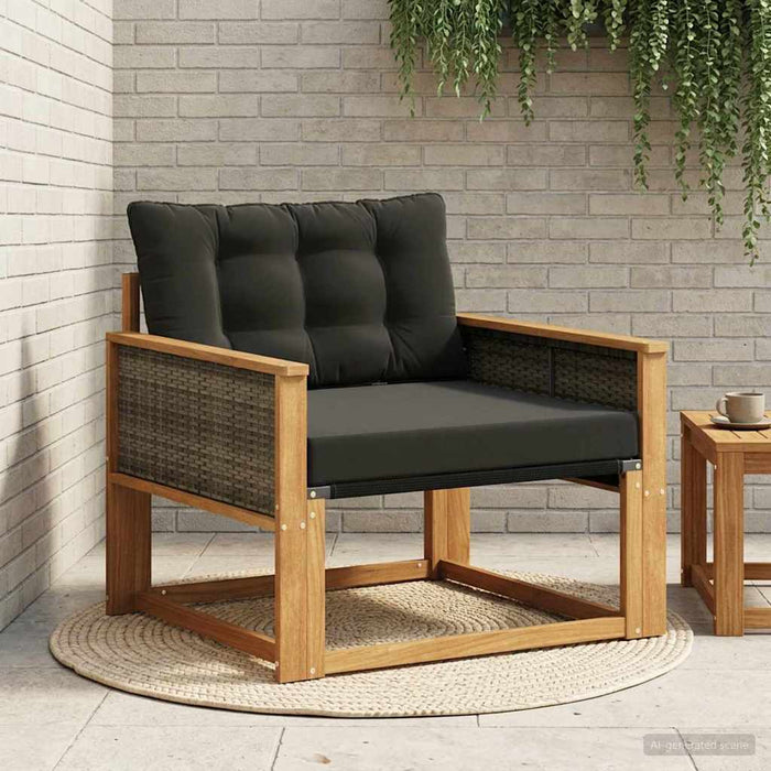 Set de canapele de exterior Lemn solid de Acacia și Textilene - WALTI WALTI