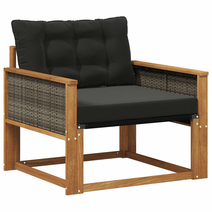 Set de canapele de exterior Lemn solid de Acacia și Textilene - WALTI WALTI