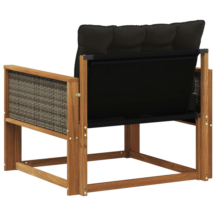Set de canapele de exterior Lemn solid de Acacia și Textilene - WALTI WALTI