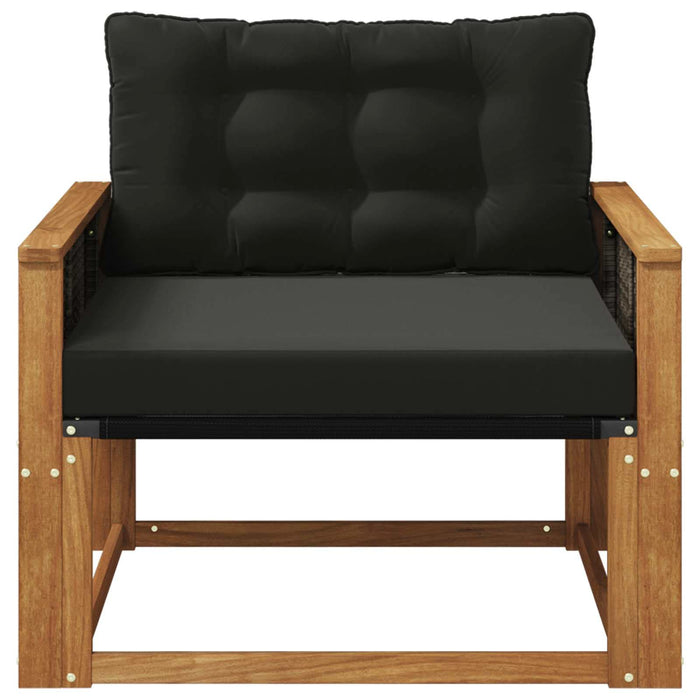 Set de canapele de exterior Lemn solid de Acacia și Textilene - WALTI WALTI