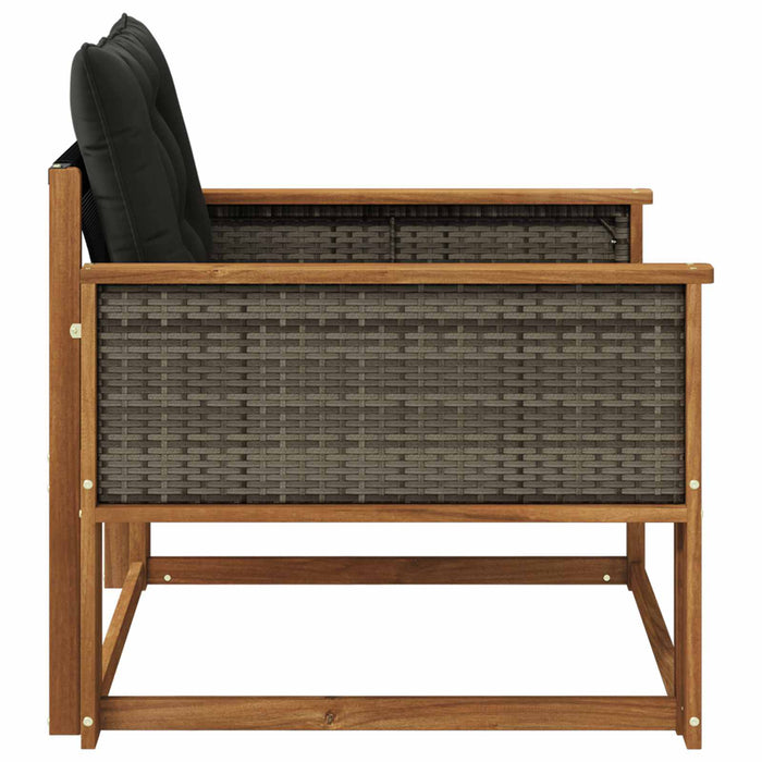 Set de canapele de exterior Lemn solid de Acacia și Textilene - WALTI WALTI