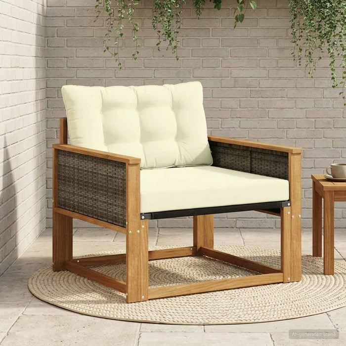 Set de canapele de exterior Lemn solid de Acacia și Textilene - WALTI WALTI