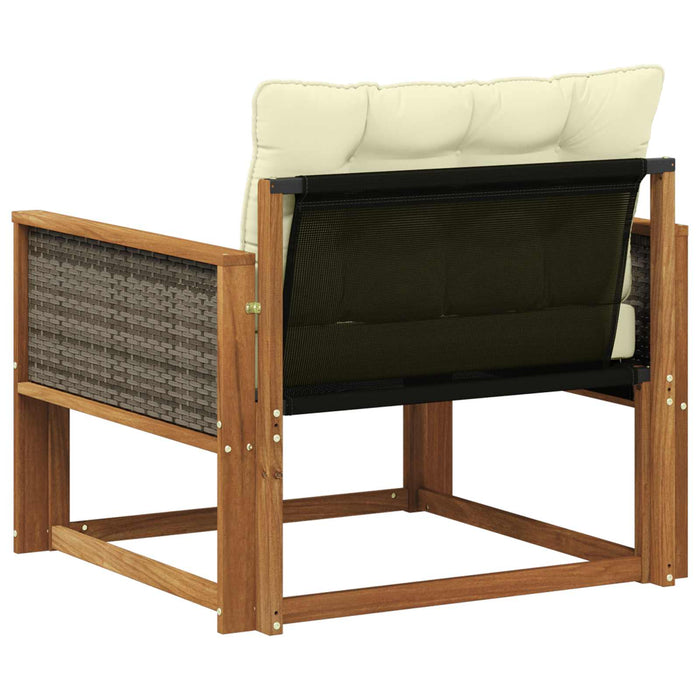 Set de canapele de exterior Lemn solid de Acacia și Textilene - WALTI WALTI