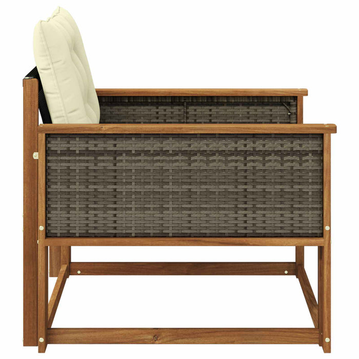 Set de canapele de exterior Lemn solid de Acacia și Textilene - WALTI WALTI