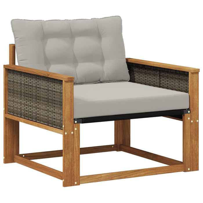 Set de canapele de exterior Lemn solid de Acacia și Textilene - WALTI WALTI