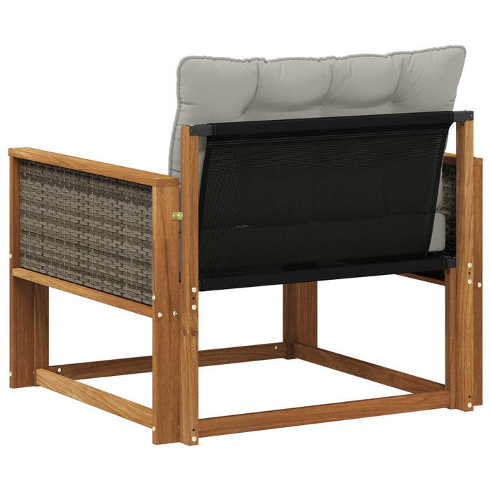 Set de canapele de exterior Lemn solid de Acacia și Textilene - WALTI WALTI
