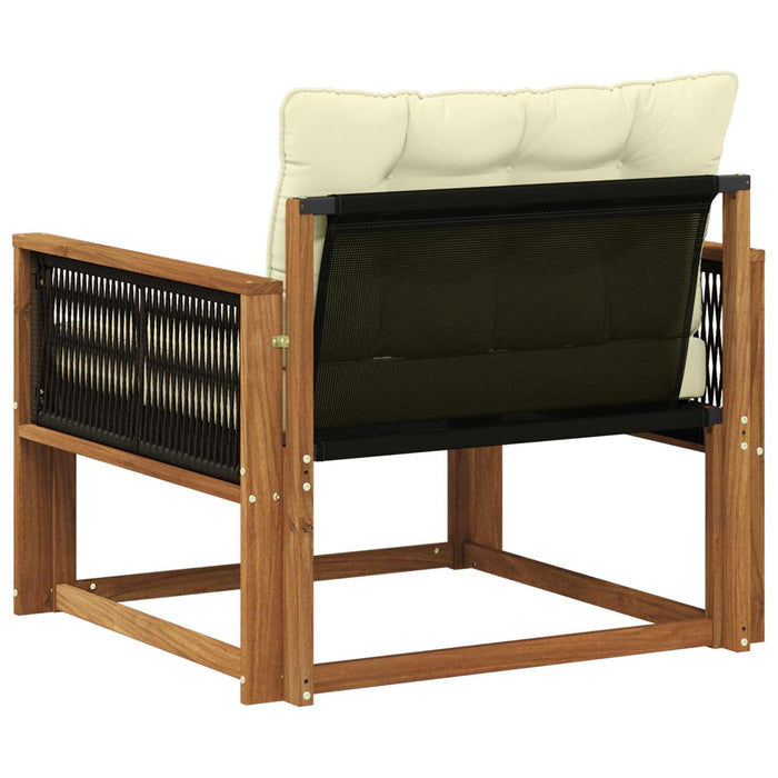 Set de canapele de exterior Lemn solid de Acacia și Textilene - WALTI WALTI