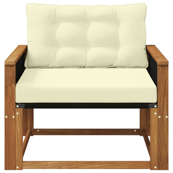 Set de canapele de exterior Lemn solid de Acacia și Textilene - WALTI WALTI