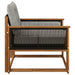Set de canapele de exterior Lemn solid de Acacia și Textilene - WALTI WALTI