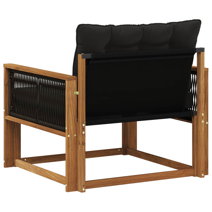 Set de canapele de exterior Lemn solid de Acacia și Textilene - WALTI WALTI