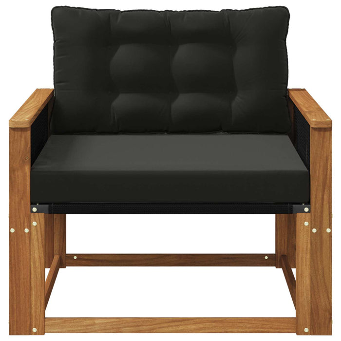 Set de canapele de exterior Lemn solid de Acacia și Textilene - WALTI WALTI