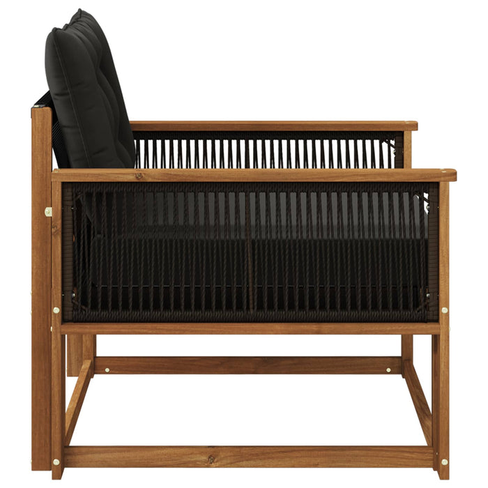 Set de canapele de exterior Lemn solid de Acacia și Textilene - WALTI WALTI