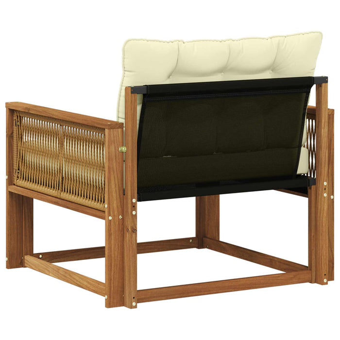 Set de canapele de exterior Lemn solid de Acacia și Textilene - WALTI WALTI