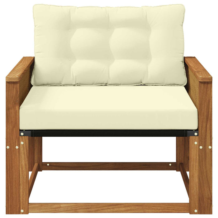 Set de canapele de exterior Lemn solid de Acacia și Textilene - WALTI WALTI