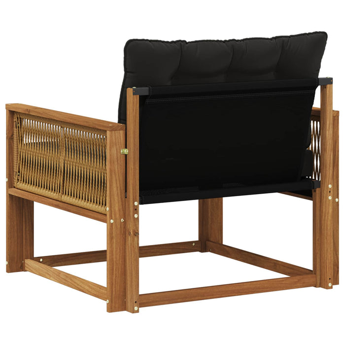 Set de canapele de exterior Lemn solid de Acacia și Textilene - WALTI WALTI