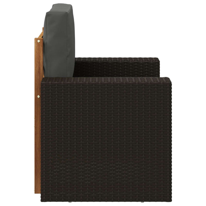 Canapea Medie pentru Exterior Lemn Solid de Acacia natural - WALTI WALTI