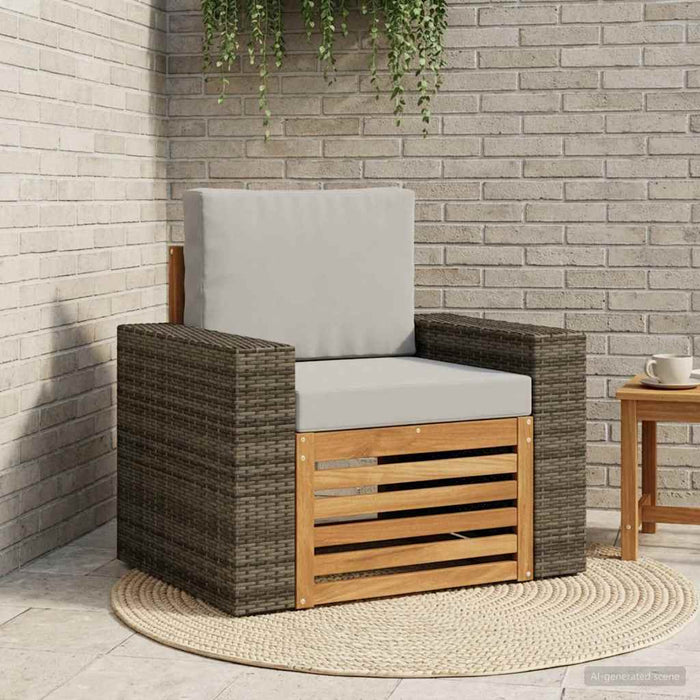 Canapea Medie pentru Exterior Lemn Solid de Acacia natural - WALTI WALTI
