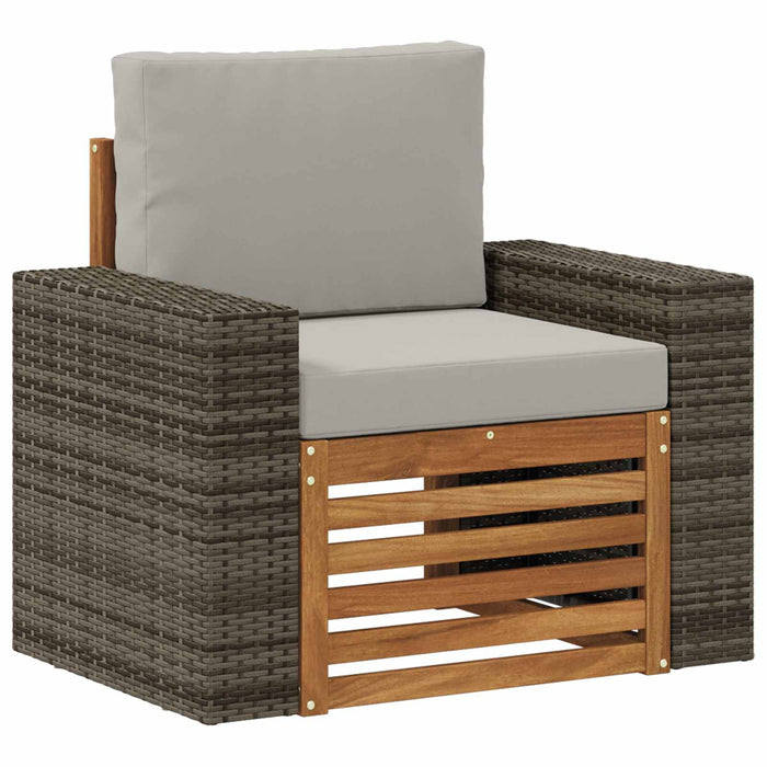 Canapea Medie pentru Exterior Lemn Solid de Acacia natural - WALTI WALTI