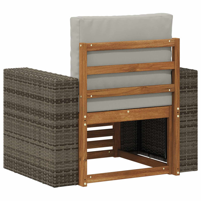 Canapea Medie pentru Exterior Lemn Solid de Acacia natural - WALTI WALTI