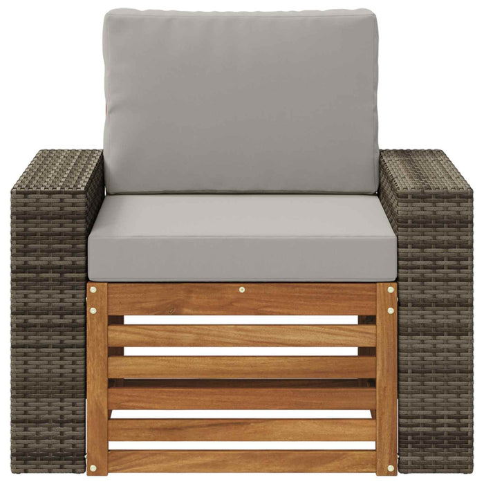 Canapea Medie pentru Exterior Lemn Solid de Acacia natural - WALTI WALTI