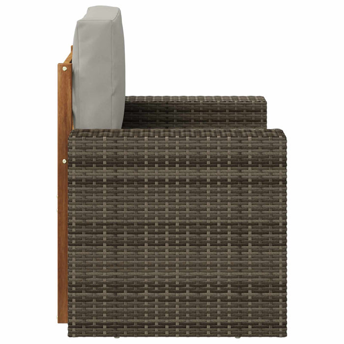 Canapea Medie pentru Exterior Lemn Solid de Acacia natural - WALTI WALTI
