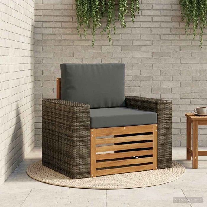 Canapea Medie pentru Exterior Lemn Solid de Acacia natural - WALTI WALTI