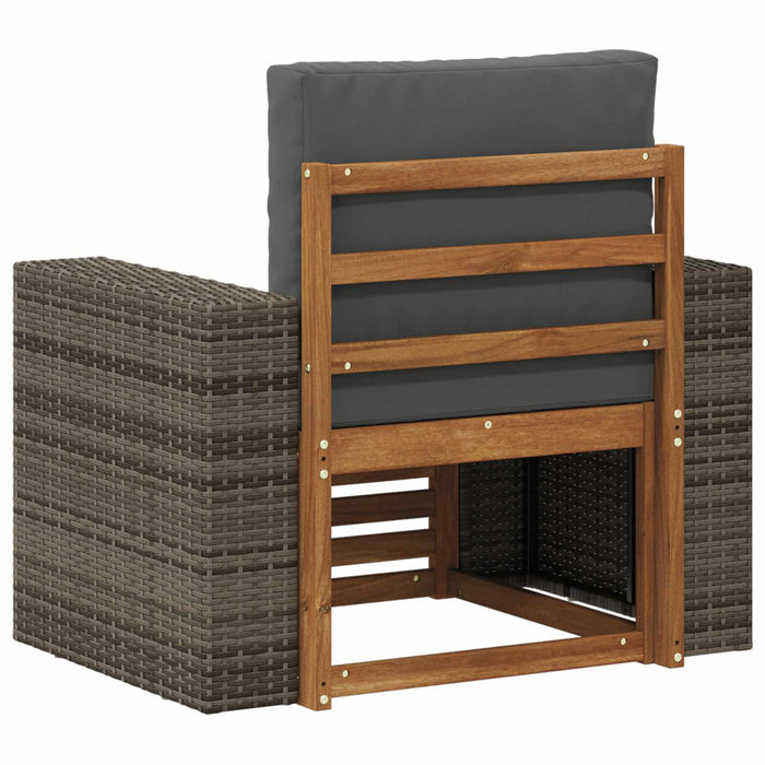Canapea Medie pentru Exterior Lemn Solid de Acacia natural - WALTI WALTI