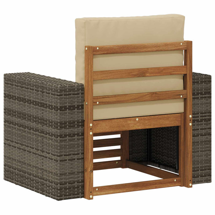Canapea Medie pentru Exterior Lemn Solid de Acacia natural - WALTI WALTI