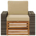 Canapea Medie pentru Exterior Lemn Solid de Acacia natural - WALTI WALTI