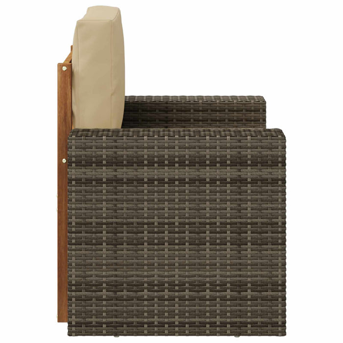 Canapea Medie pentru Exterior Lemn Solid de Acacia natural - WALTI WALTI