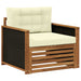 Canapea Medie pentru Exterior Lemn Solid de Acacia natural - WALTI WALTI
