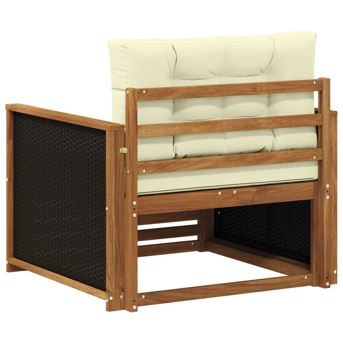 Canapea Medie pentru Exterior Lemn Solid de Acacia natural - WALTI WALTI