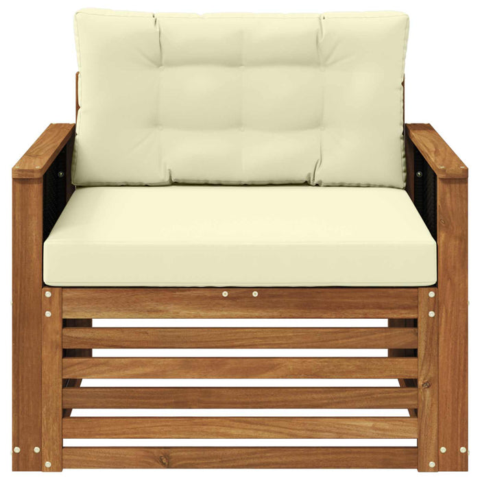 Canapea Medie pentru Exterior Lemn Solid de Acacia natural - WALTI WALTI