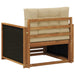 Canapea Medie pentru Exterior Lemn Solid de Acacia natural - WALTI WALTI
