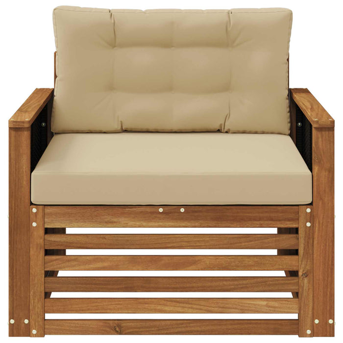 Canapea Medie pentru Exterior Lemn Solid de Acacia natural - WALTI WALTI