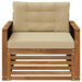 Canapea Medie pentru Exterior Lemn Solid de Acacia natural - WALTI WALTI