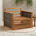 Canapea Medie pentru Exterior Lemn Solid de Acacia natural - WALTI WALTI