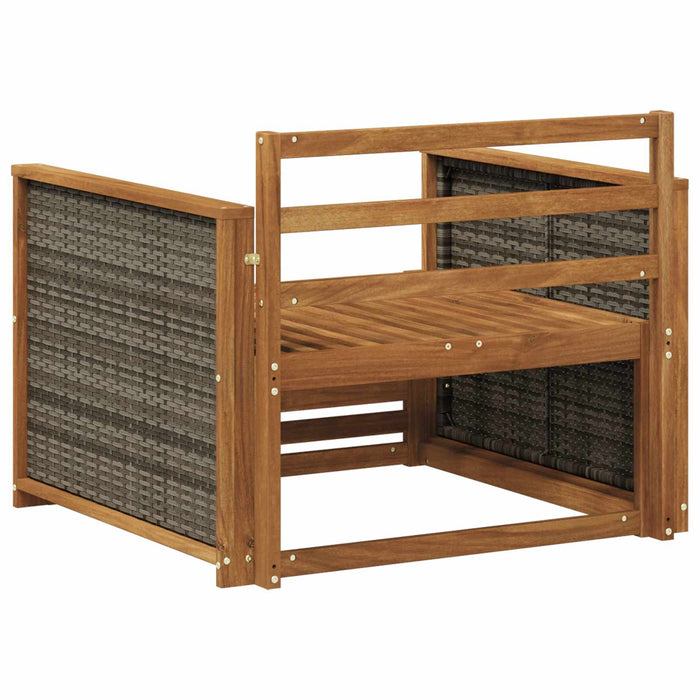 Canapea Medie pentru Exterior Lemn Solid de Acacia natural - WALTI WALTI