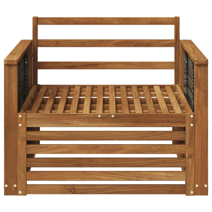 Canapea Medie pentru Exterior Lemn Solid de Acacia natural - WALTI WALTI