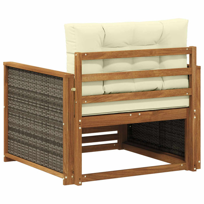 Canapea Medie pentru Exterior Lemn Solid de Acacia natural - WALTI WALTI