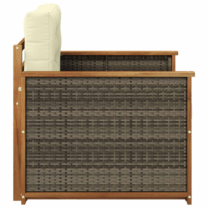 Canapea Medie pentru Exterior Lemn Solid de Acacia natural - WALTI WALTI