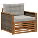 Canapea Medie pentru Exterior Lemn Solid de Acacia natural - WALTI WALTI