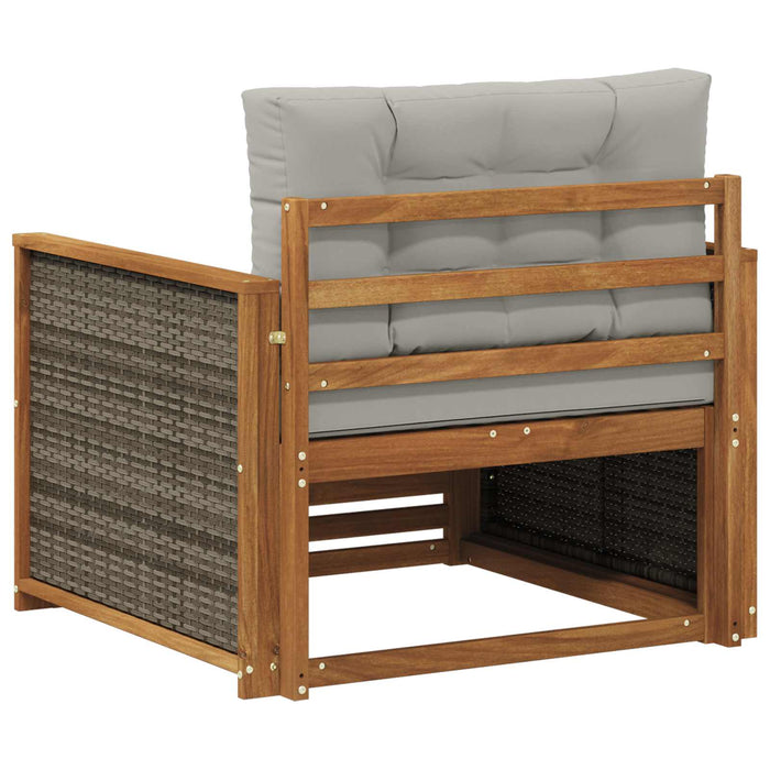 Canapea Medie pentru Exterior Lemn Solid de Acacia natural - WALTI WALTI