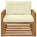 Canapea de exterior Lemn Solid de Acacia Natural și Crem - WALTI WALTI