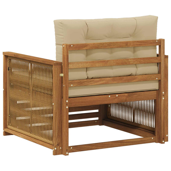 Canapea Medie pentru Exterior Lemn Solid de Acacia natural - WALTI WALTI